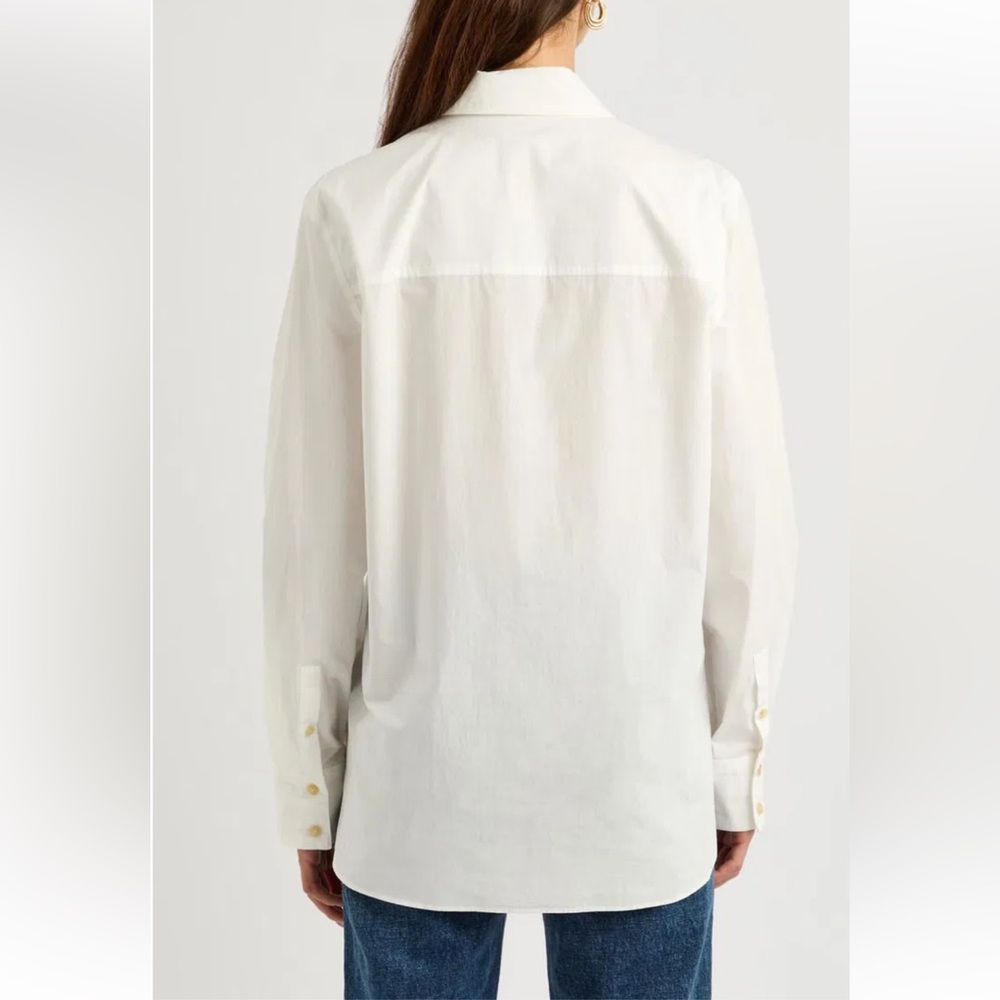Khaite Minta Cotton Shirt, 4, White - Picture 4 of 12